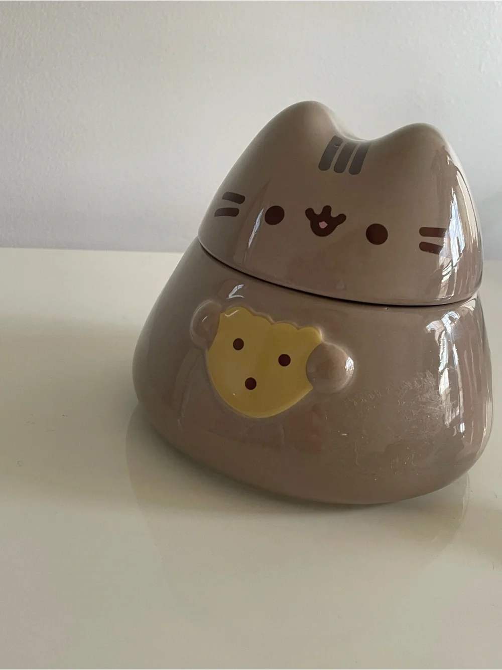 Pusheen Double Stainless Bowl and Treat Jar Set